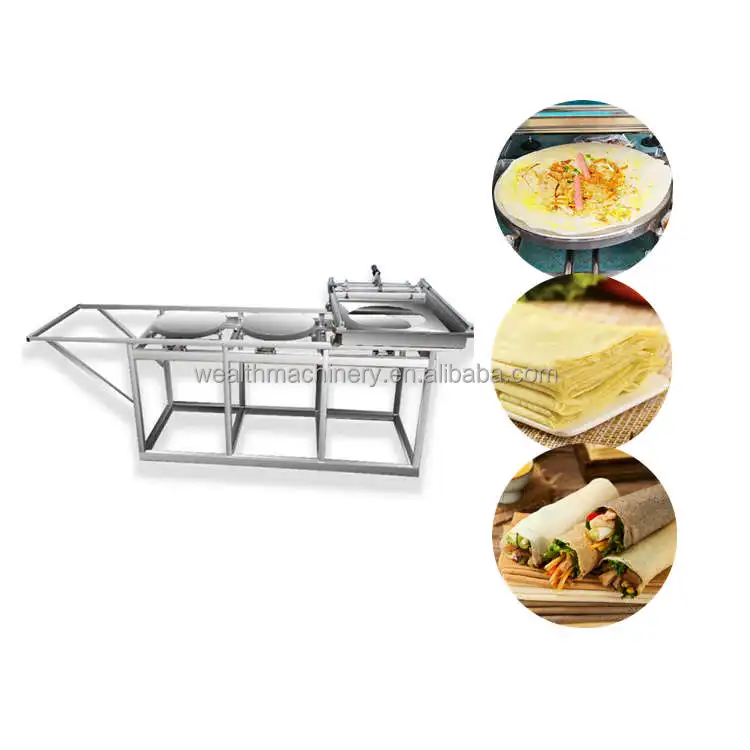 hand push type tortilla bread making machine pita bread shaping machine thin flat pancake baking maker price for sale