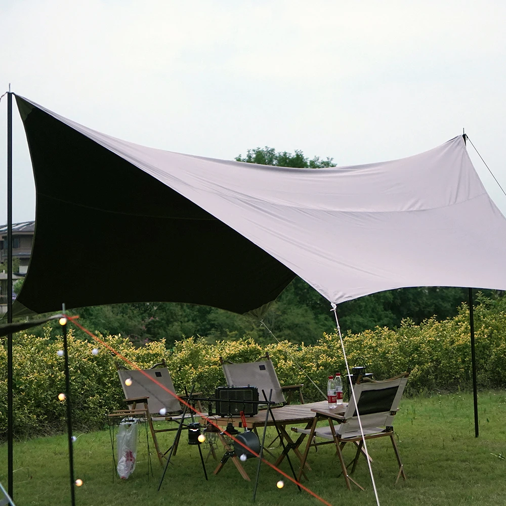 Outdoor Large Glamping Tent Waterproof 900D Oxford Camping Tent All Season Family Picnic Tent