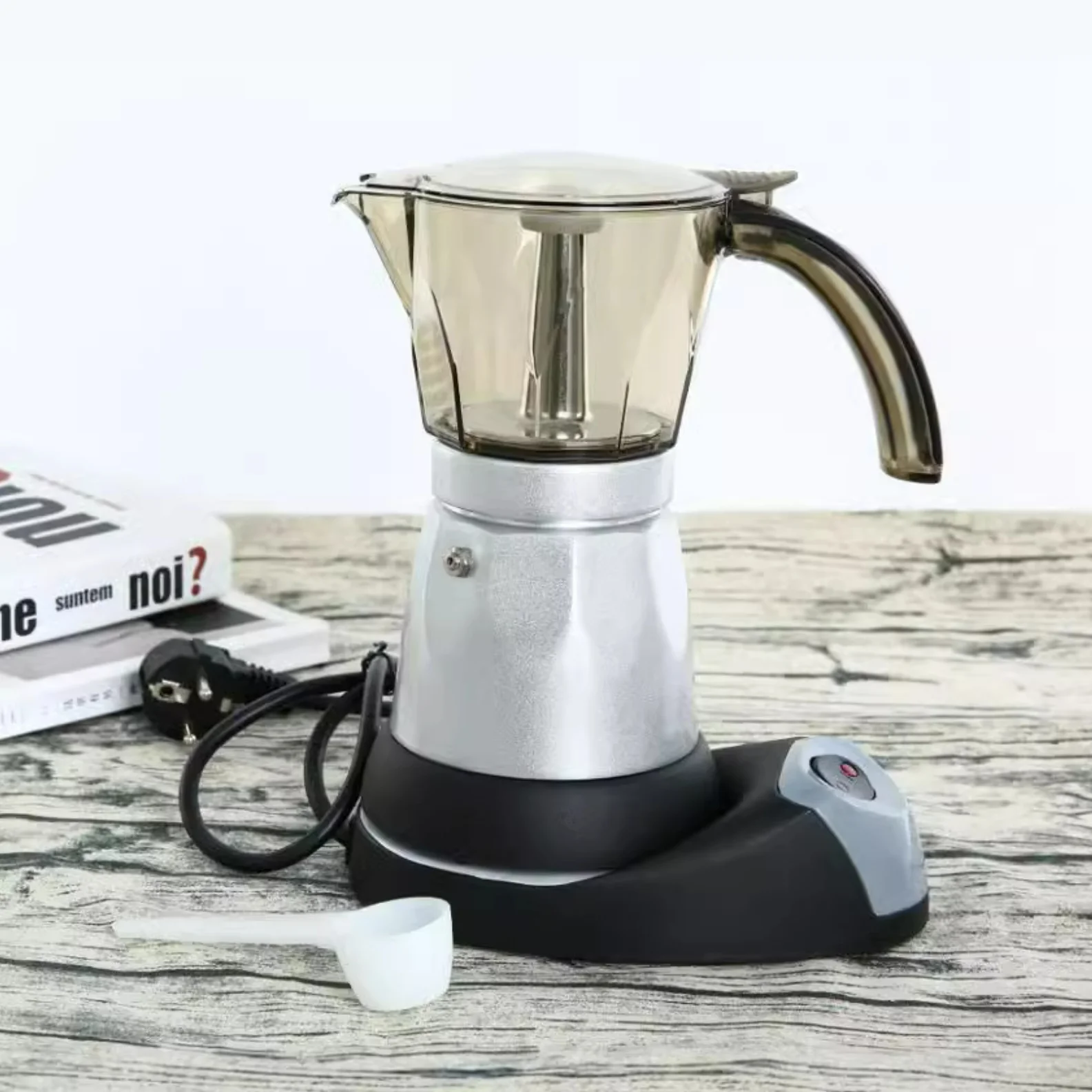 Wholesale 300ml Electric Moka Coffee Maker / Moka Pot Aluminum