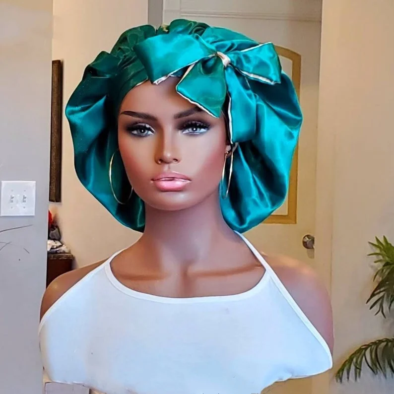 Оптовая продажа, шелковая атласная шляпа с ремешками на завязках, двусторонние головные уборы для женщин с индивидуальным логотипом
