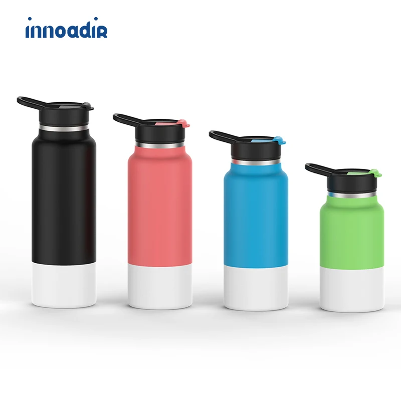 
Portable Plastic Cover Stainless Steel Sport Thermos Vacuum Flask insulated Water Bottle 