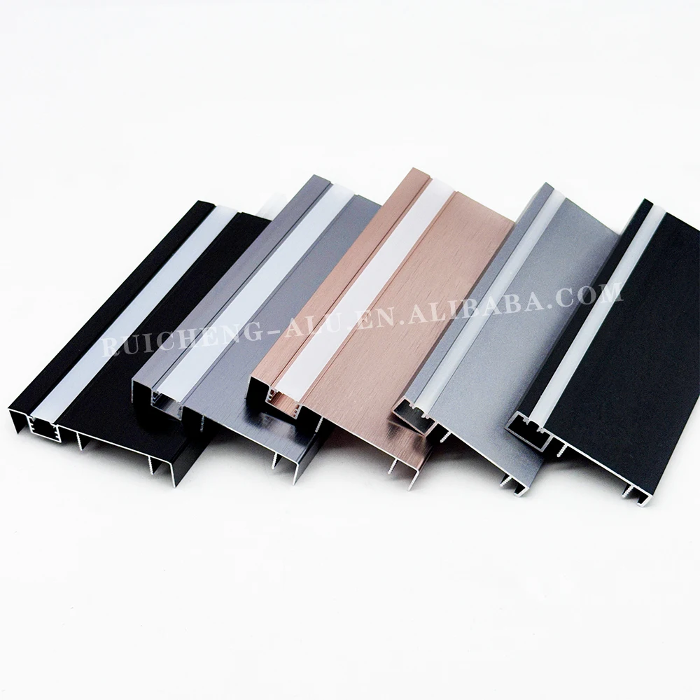 Aluminum Alloy Baseboard Surface Mounted Led Corner Line Hotel Metal Baseboard Led Skirting Board