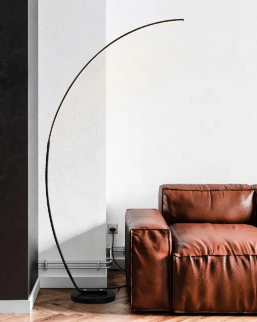 High Grade Modern Bending Design Floor Lighting Bedroom Led Detachable Acrylic Standing Floor Lamp