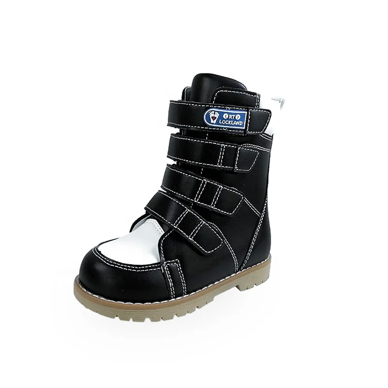 Children treat orthopedic boots for clubfoot kids Calf Leather Orthotic Shoes Boy Girls High Top Leisure Spring Winter Footwear