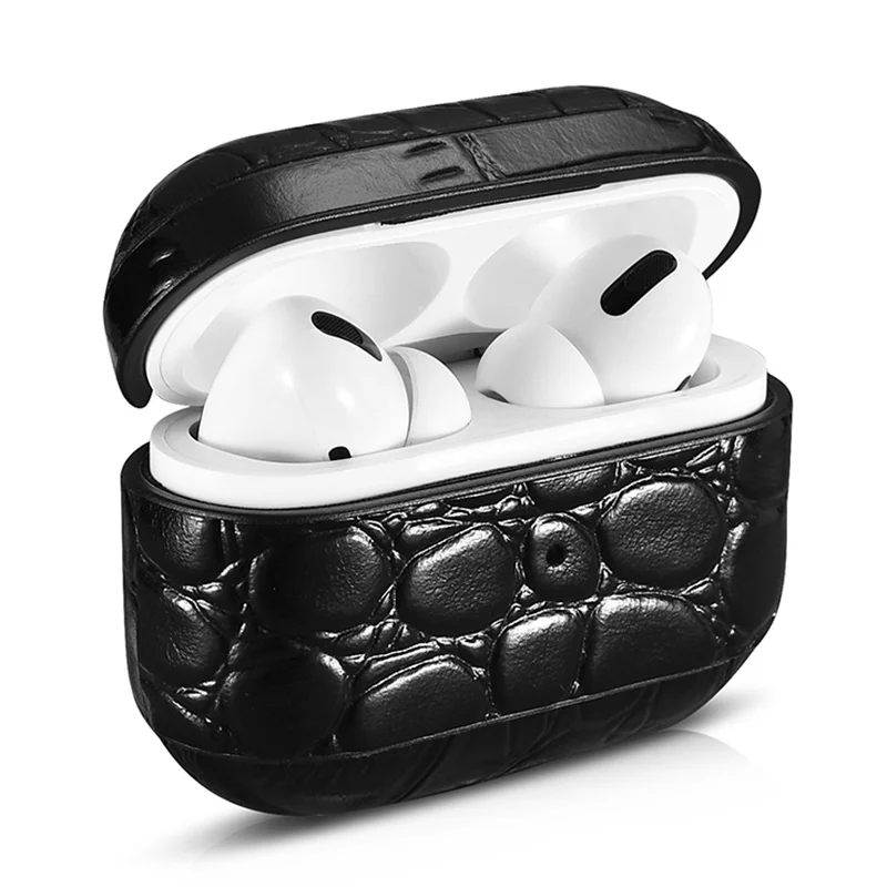 ICARER Handmade Genuine Leather Universal Wireless Charging Case  for AirPods Pro