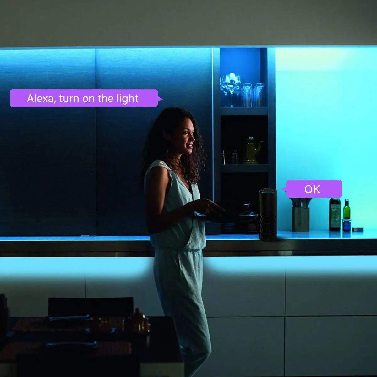 led strips 16.4ft full color app controlled full kit flex voice control waterproof smart rgb led strip light led strip light