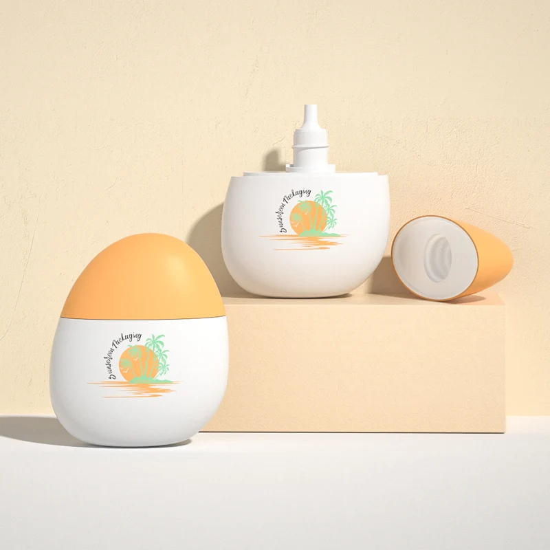 2024 Skin Care Packaging round sunscreen lotion cream tube 50 ml sunblock packaging plastic cosmetics tube