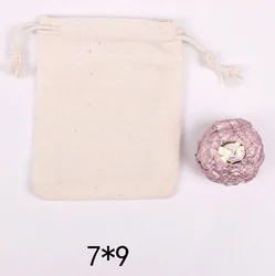 Custom Small Cotton Muslin Drawstring Bag