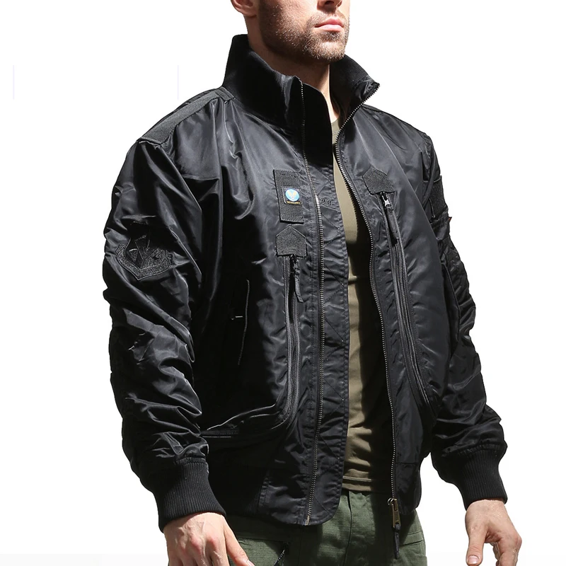 New Stylish Customized Jackette Men Casual Windbreaker Jacket Tight Fitness Bomber Jacket wholesale