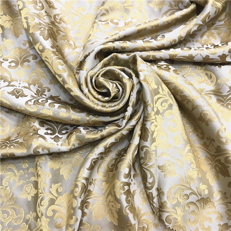 
Plain Dyed Silk Brocade Fabric 23.5mm Jacquard Brocade Fabric Jacquard Silk Fabric 