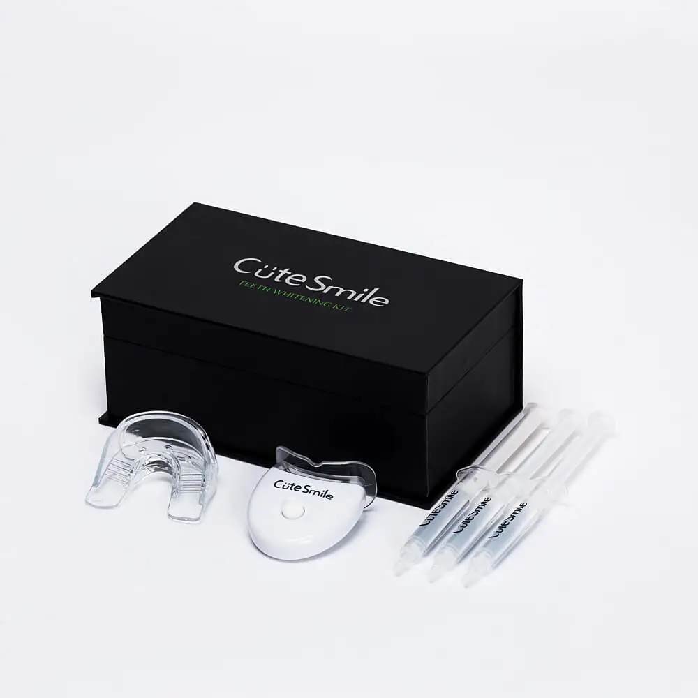 CuteSmile Wholesale Led Light With Dental Bleaching Gel Syringe Home Use Teeth Whitening Kits Private Label