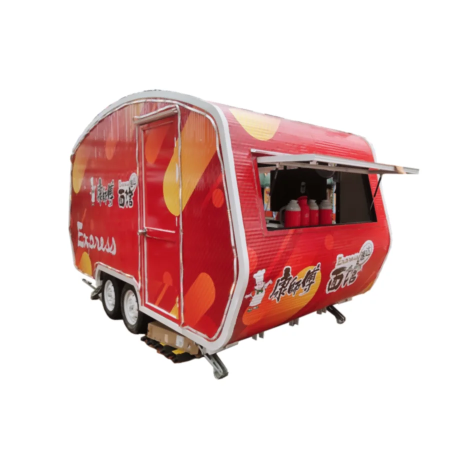 
Fast food truck for hamburger, /french fries/Cola/crepe Mobile vending triler 