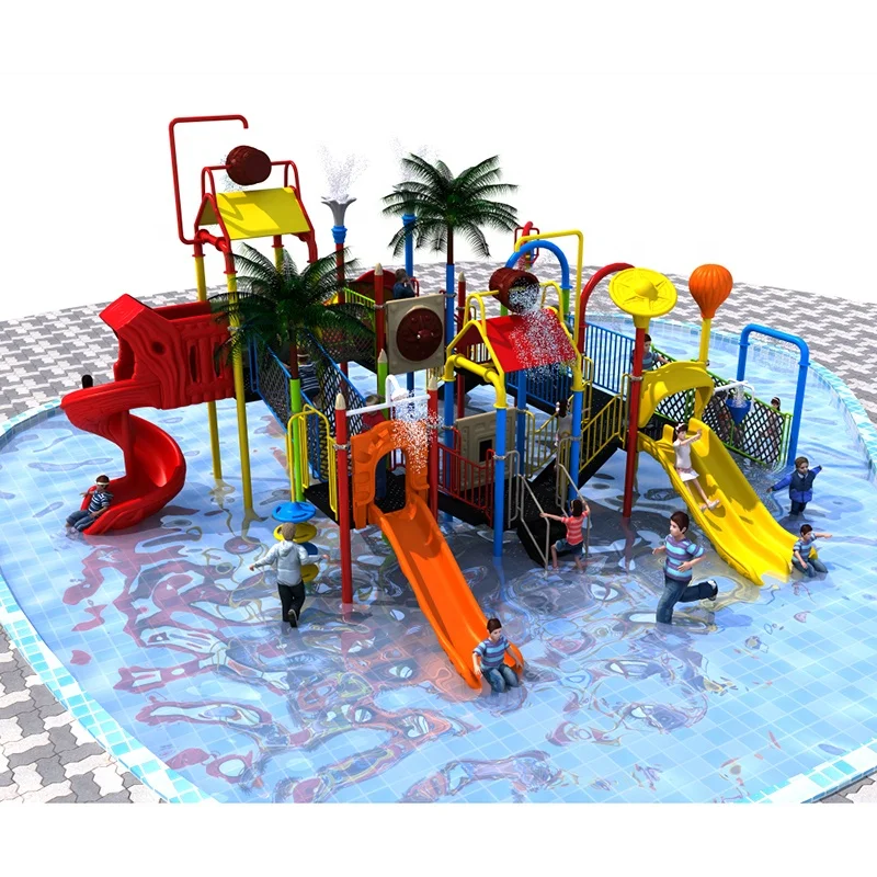 
Large amusement aquatic park outdoor water park slides with pool 