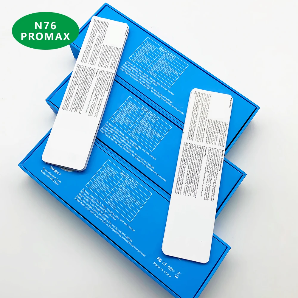 2022 Model N76promax Smart Watch OEM Product Customized Logo Straps Package NFC Smartwatch N76 Pro Max