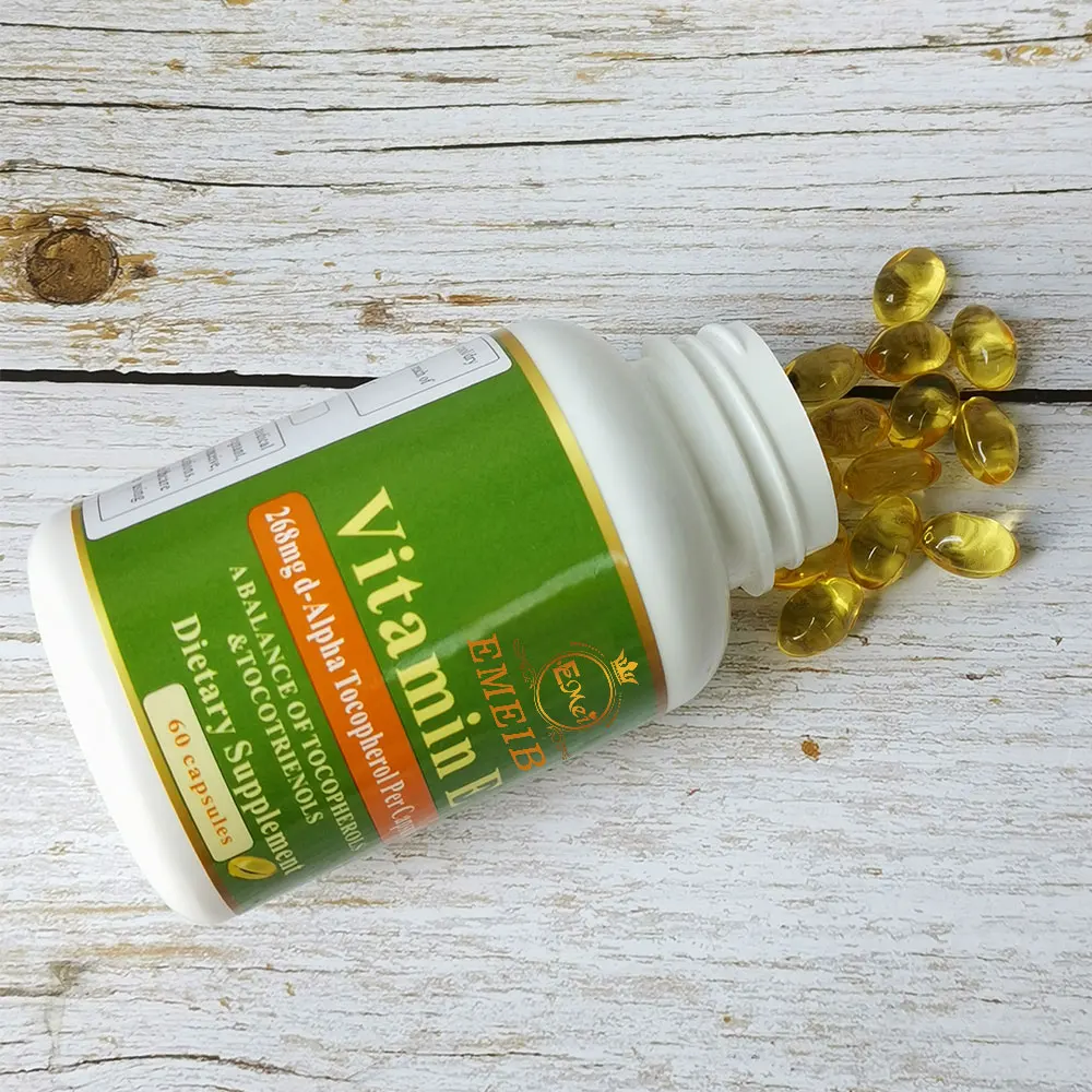 OEM natural animate vitamin e capsules Face radiance anti oxidation skin improvement vitamin e capsules for face