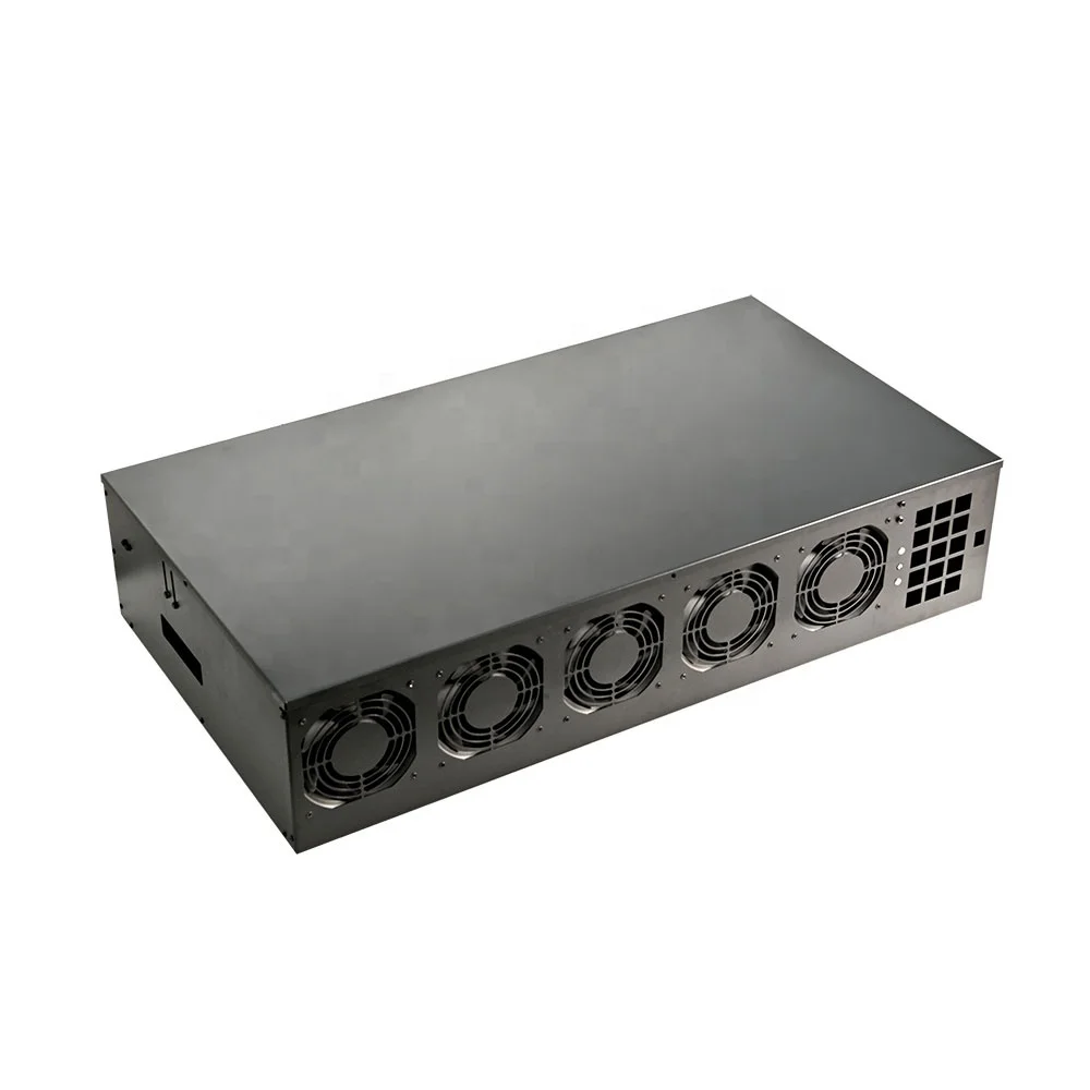 low noise  case12gpu Barebone Rtx 3080 motherboard 55mm greater spacing slot 12 GPU server case 10*cooling fans GPU case