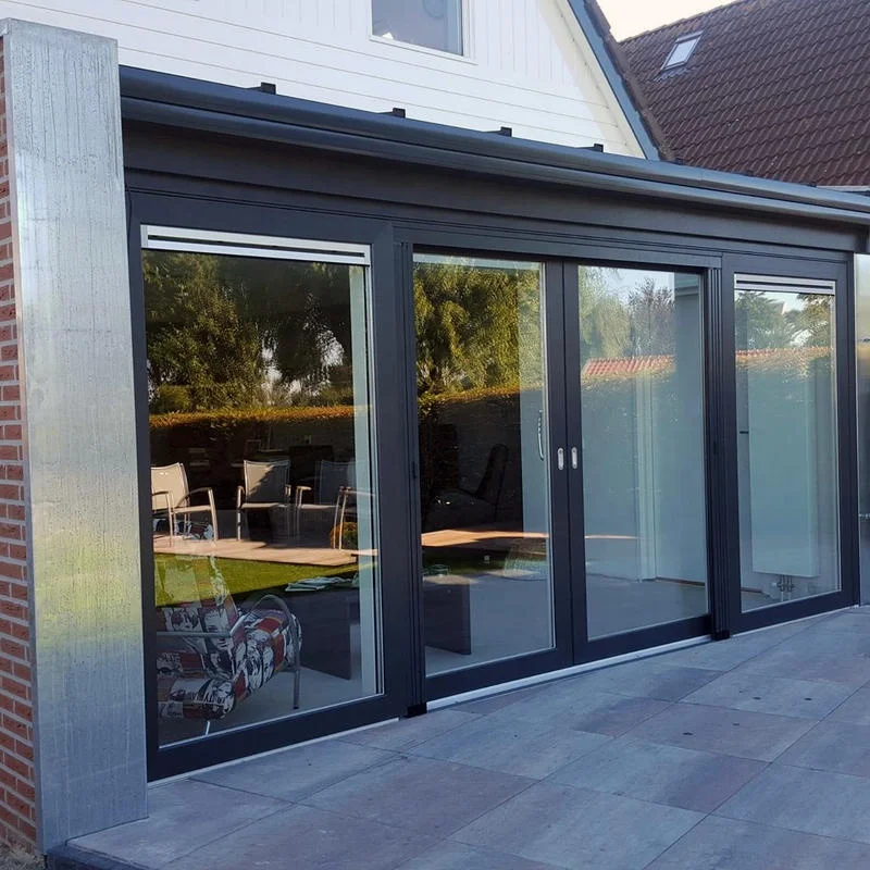 Low-e Tempered Double Glass Bi Folding Doors Sliding Type Bi Fold Doors For Patio Exterior