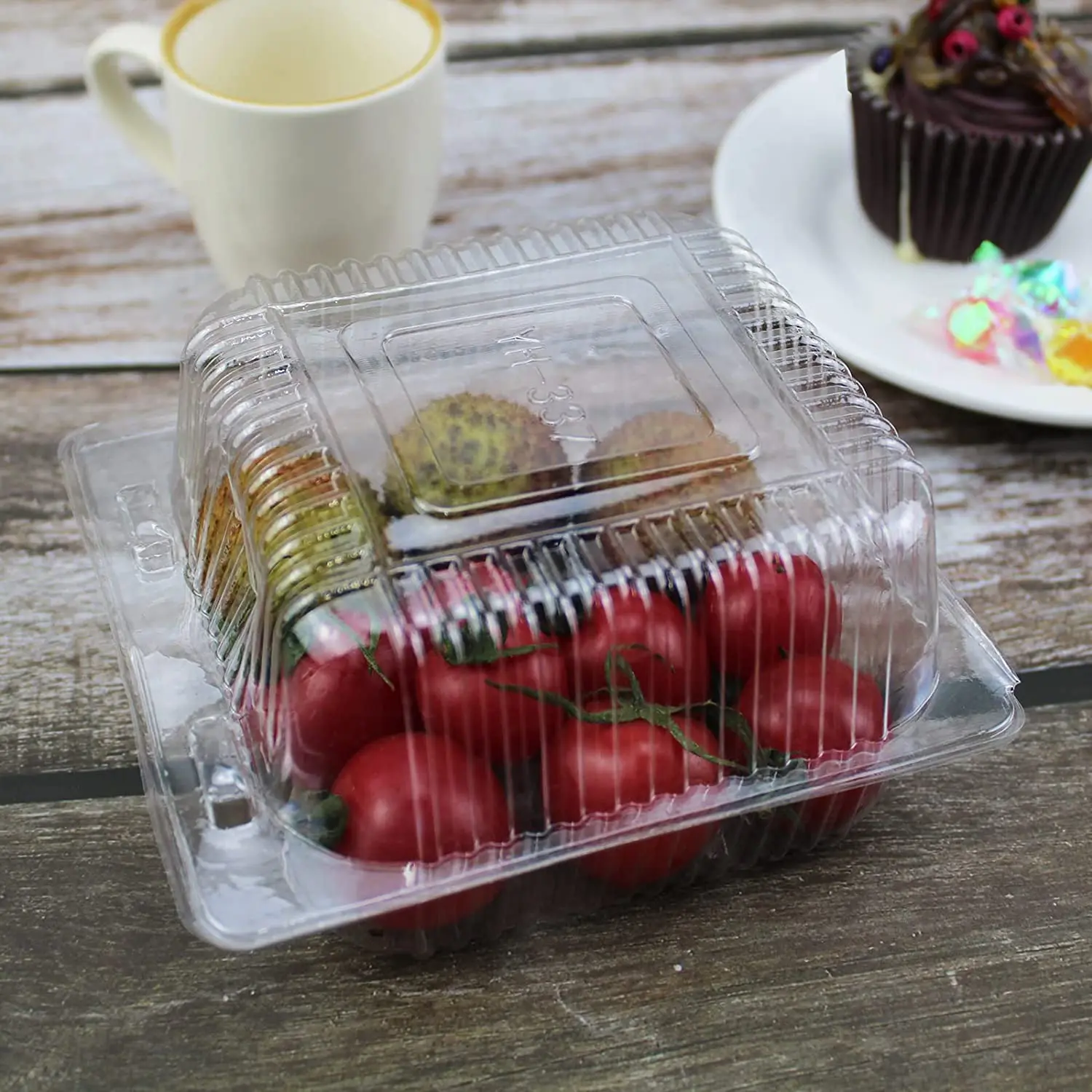 New On Market Customized Fresh Fruit Packing Boxes Disposable Plastic Clamshell Kiwi Fruit Packaging Container Box