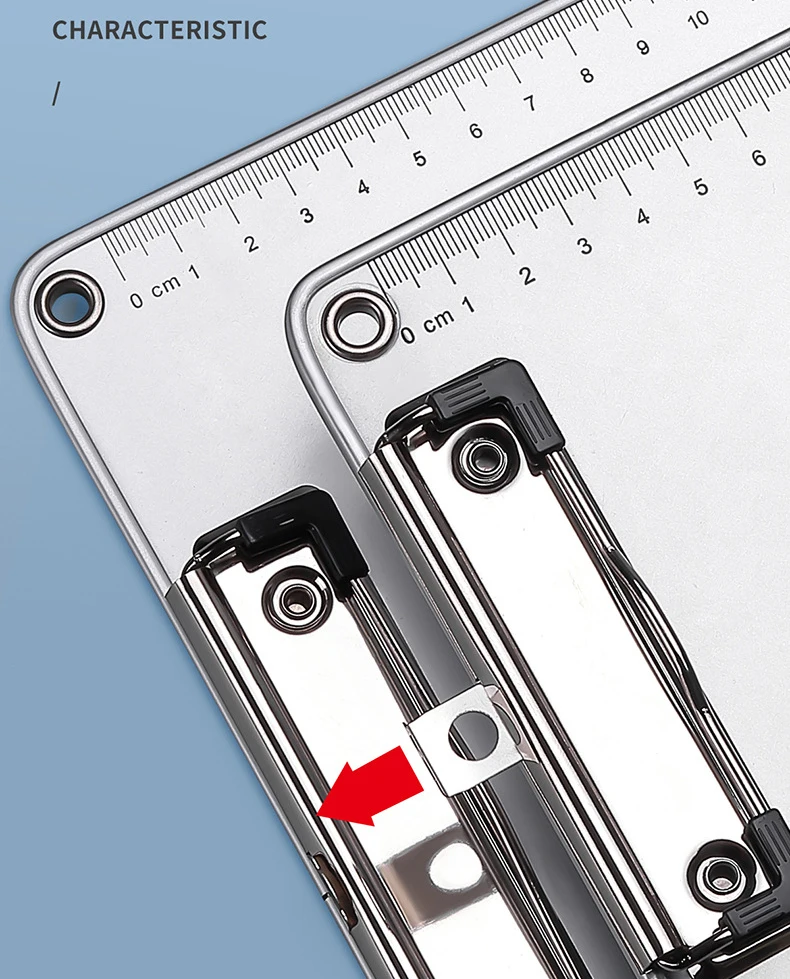 UV proof A4 Black Aluminum Clipboard Desktop file folder