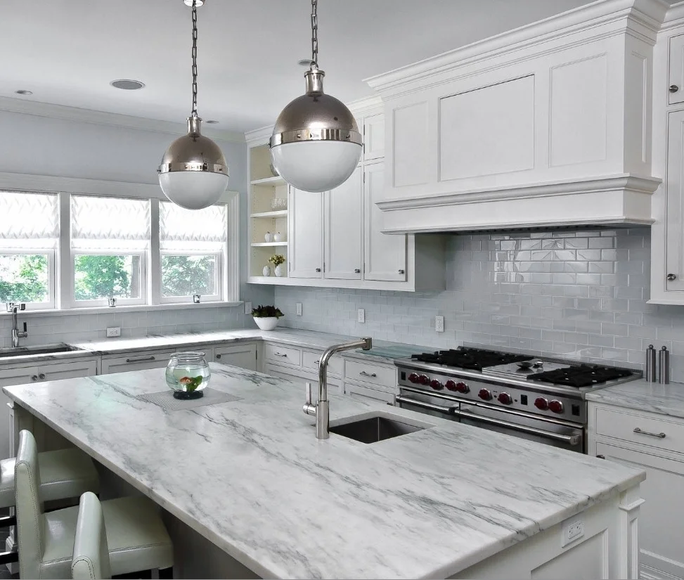 
kitchen cabinets modern carrara marble kitchen island 