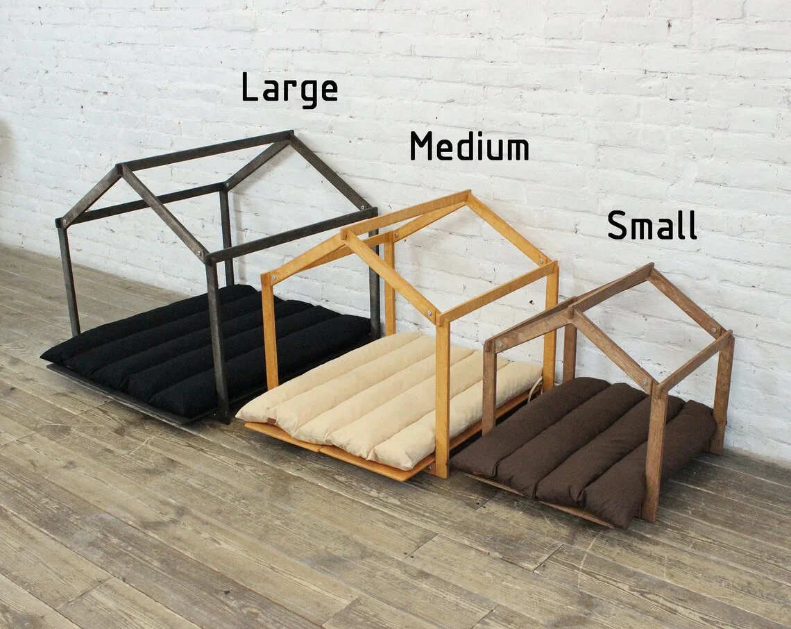 Wooden indoor Dog House Skeleton Fashion Elevated Dog House