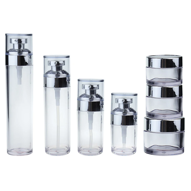 
30ml 40ml 60ml 80ml plastic luxury lotion bottle set for cosmetics containers and packaging 