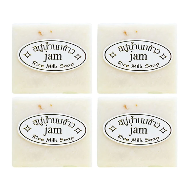 Custom Logo Collagen Moisturizing Body Soap Thailand Rice Milk Jam Soap 60g Handmade Beauty Rice Milk Soap for Pimple