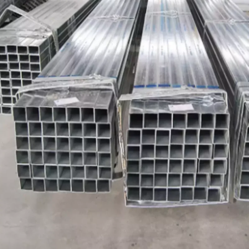 Galvanized square steel pipe galvanized steel sections supplier for building price square pipe 10x10 100x100 steel square tube