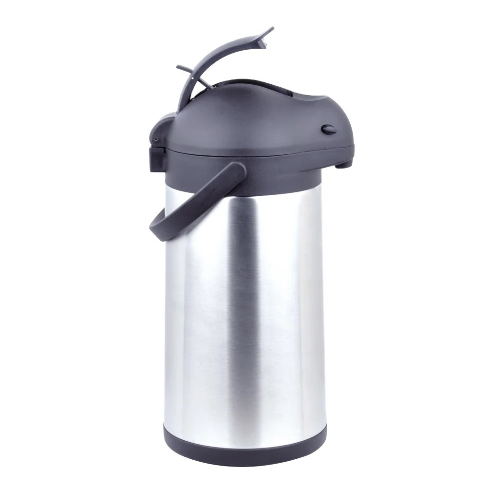 SS insulated thermos double wall vacuum airpot pump pot with rotary base