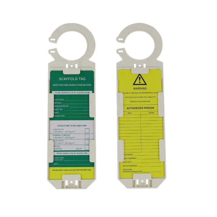 Worksite Inspection Tag LOTO PVC Tag Warning Tag