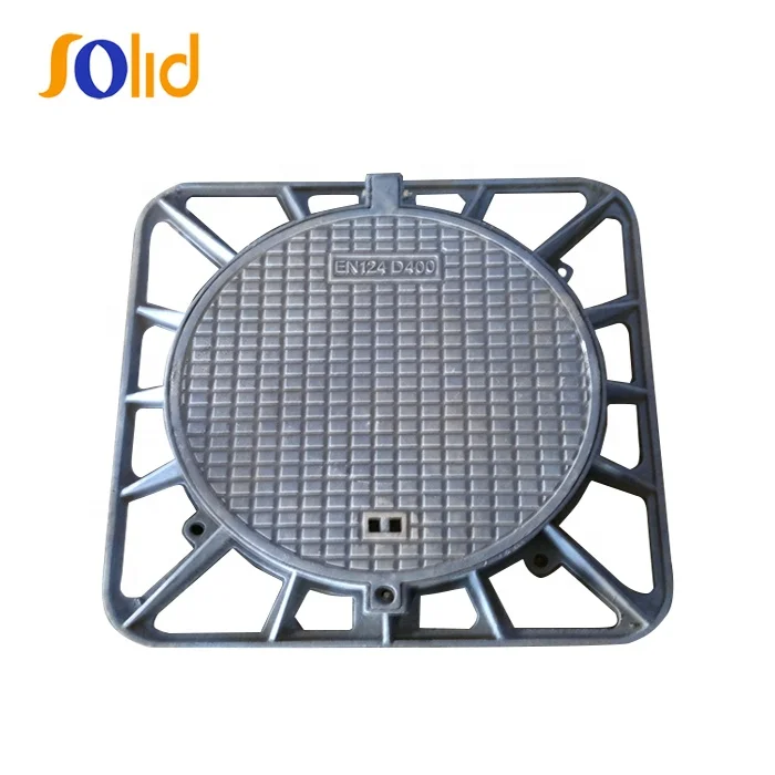 
850X850 D400 Double hinge, double closing Square Sewage Manhole Cover in China 