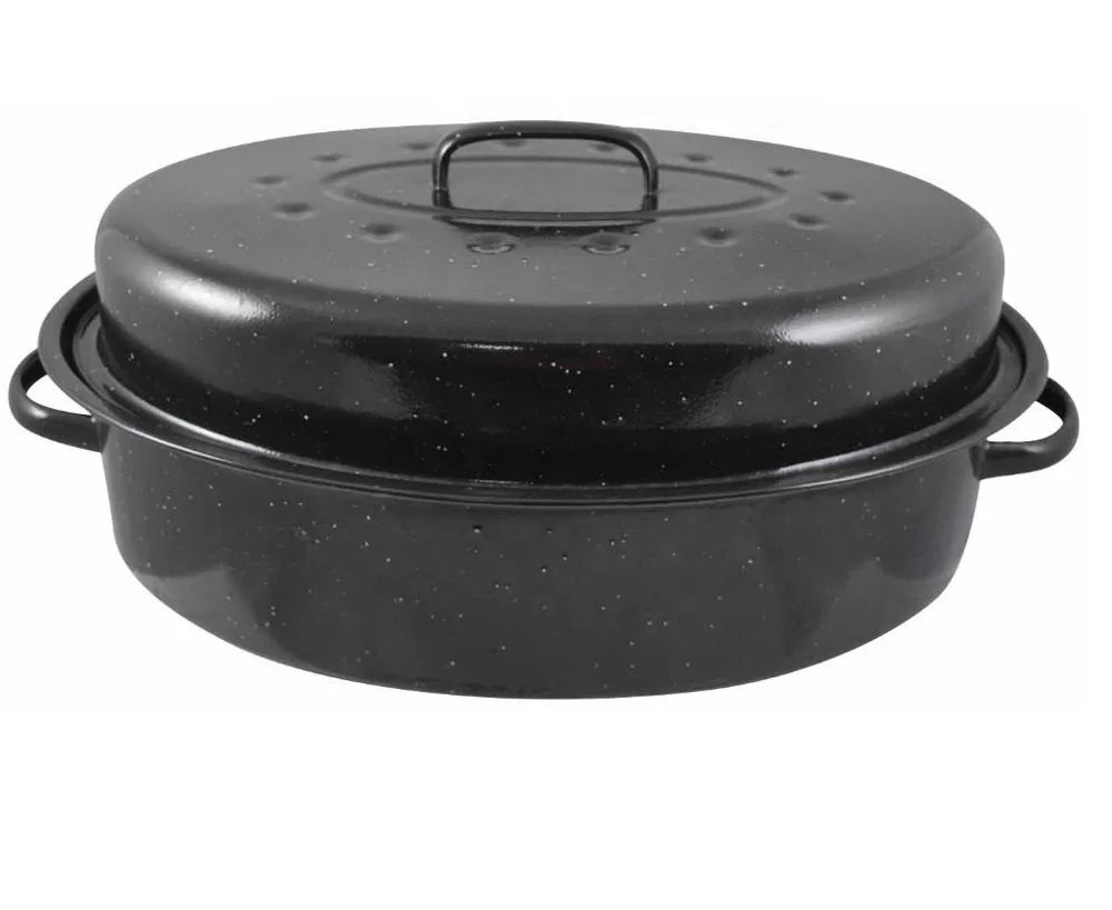 Factory Direct Household Non-stick Enamel and Carbon Steel Chicken Roaster Pan