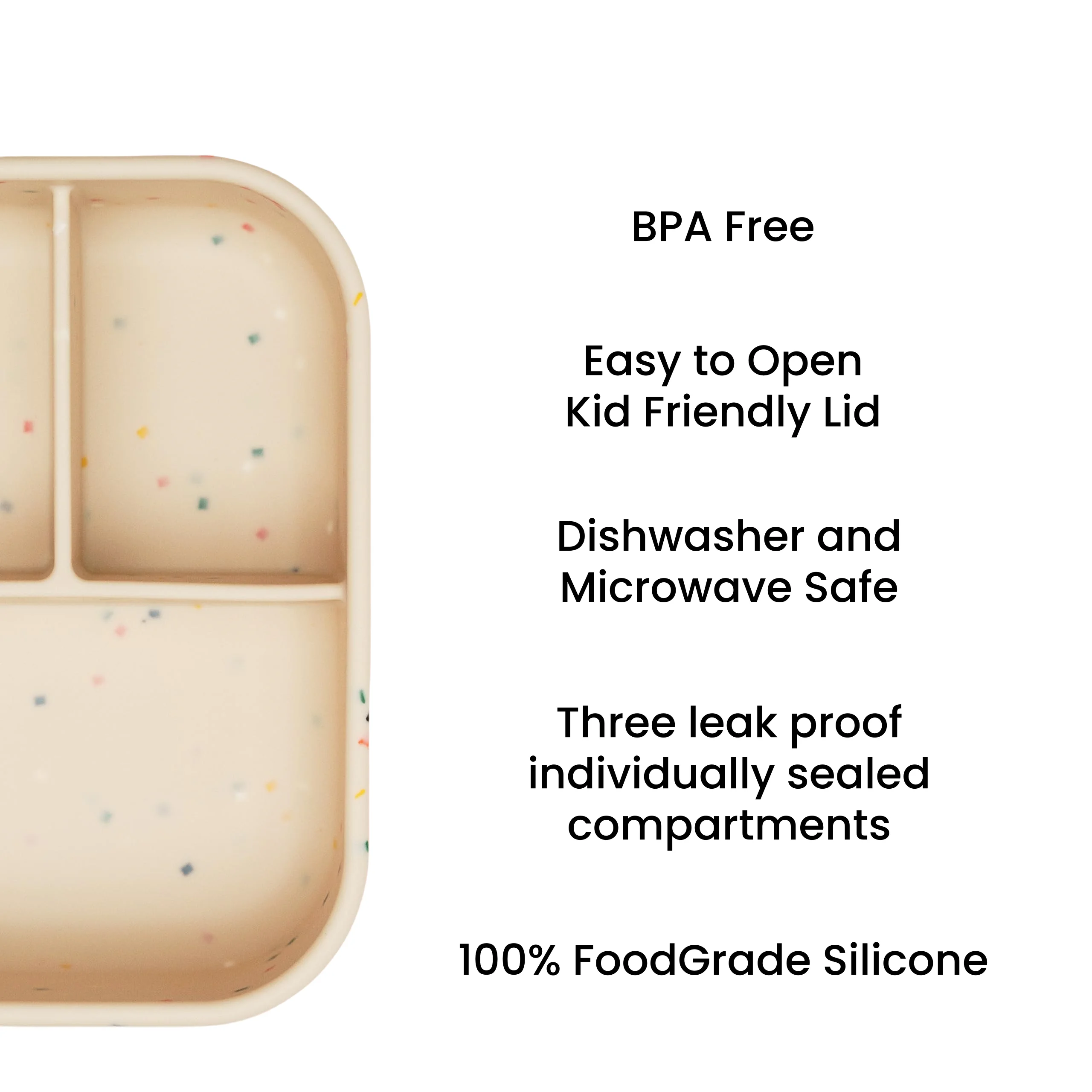 Custom BPA-Free Insulated Silicone Lunch Box Set 3 Compartment Thermo Bento Box Kids Microwavable Heatable Food Container School