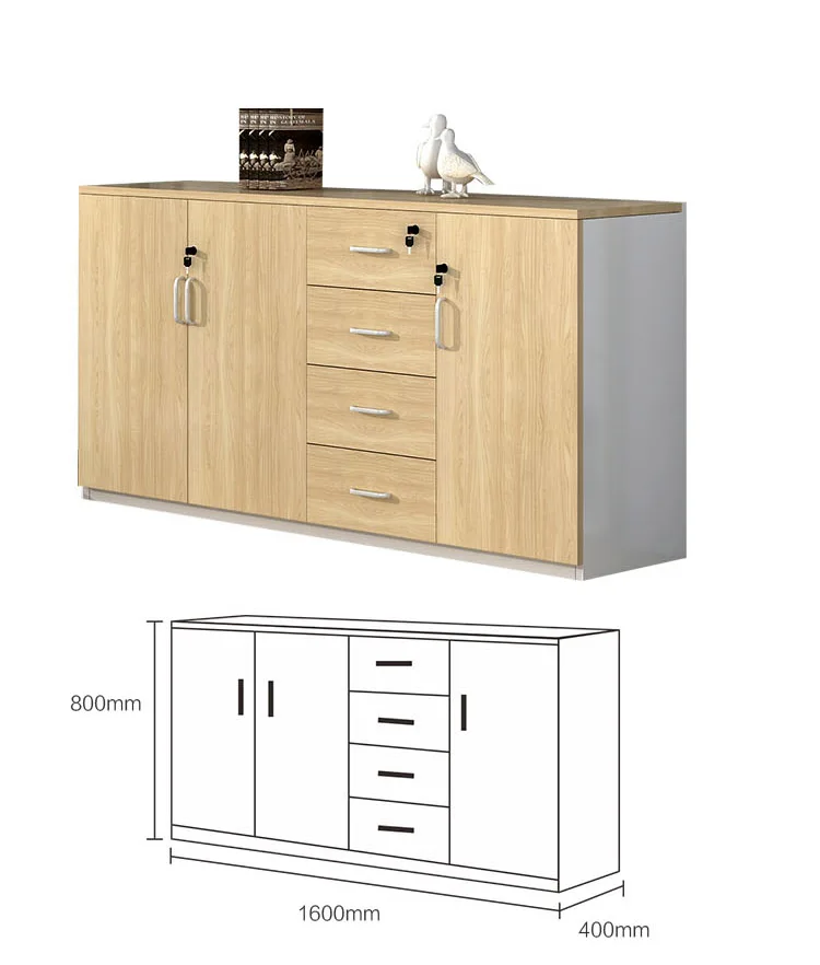 Modern Modular Office File Cabinet 3 Lockable Doors Officeworks Filing Storage With 4 Drawers
