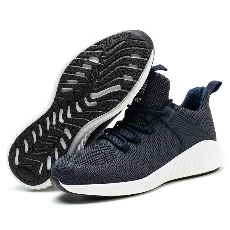 Comfortable Steel Toe Shoes for Men, Indestructible Work Sneakers with Puncture Proof Insole, Breathable Safety Shoes for Constr