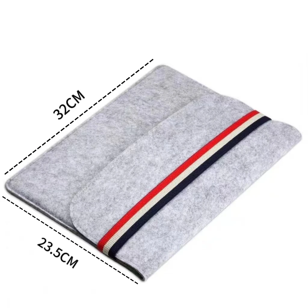 Wholesale Multi-function Laptop Sleeve Bag  A4 A5 document bag Felt Bag with Pocket and Small Case