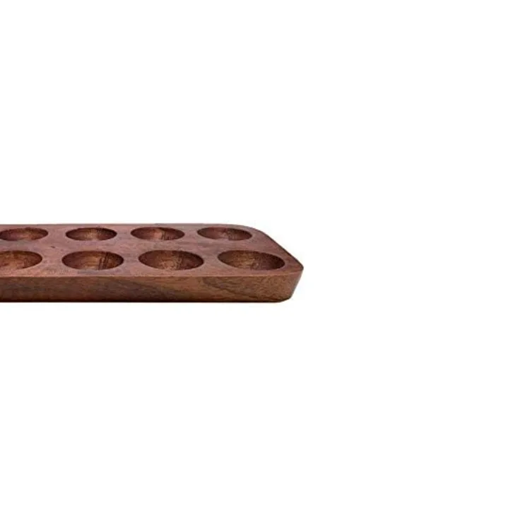 
High quality rectangle wooden 12 egg tray refrigerator storage box wooden home tray 