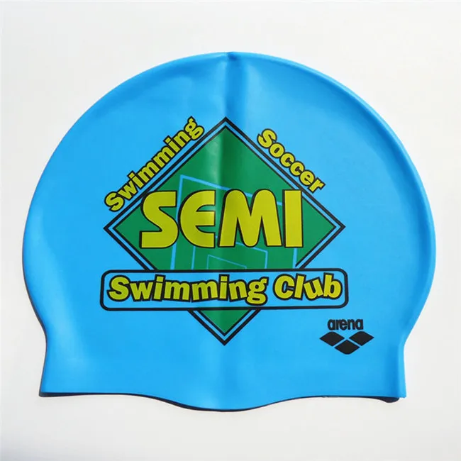 2023 Custom Logo Printing Adult National Flag Swim Caps Silicone Swimming Cap