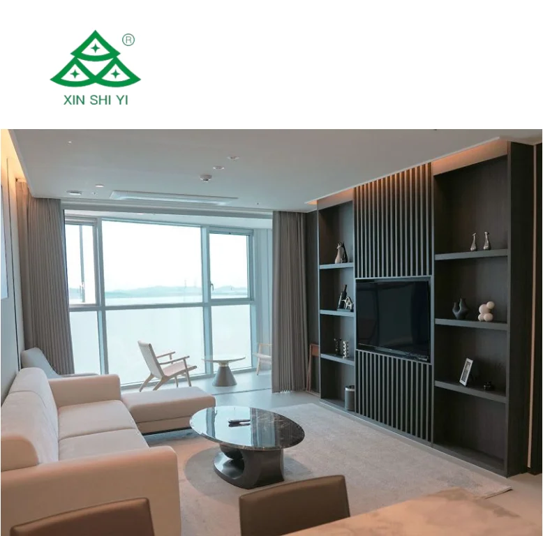 Factory Made Luxury High end Wooden TV Panel & Headboard Bespoke Hotel Bedroom Furniture Supply One-stop FF&E solution