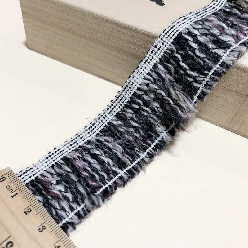 Colorful wool tassel fringes lace trims with gold and silver silk ethnic style tape curtain skirt clothing accessories