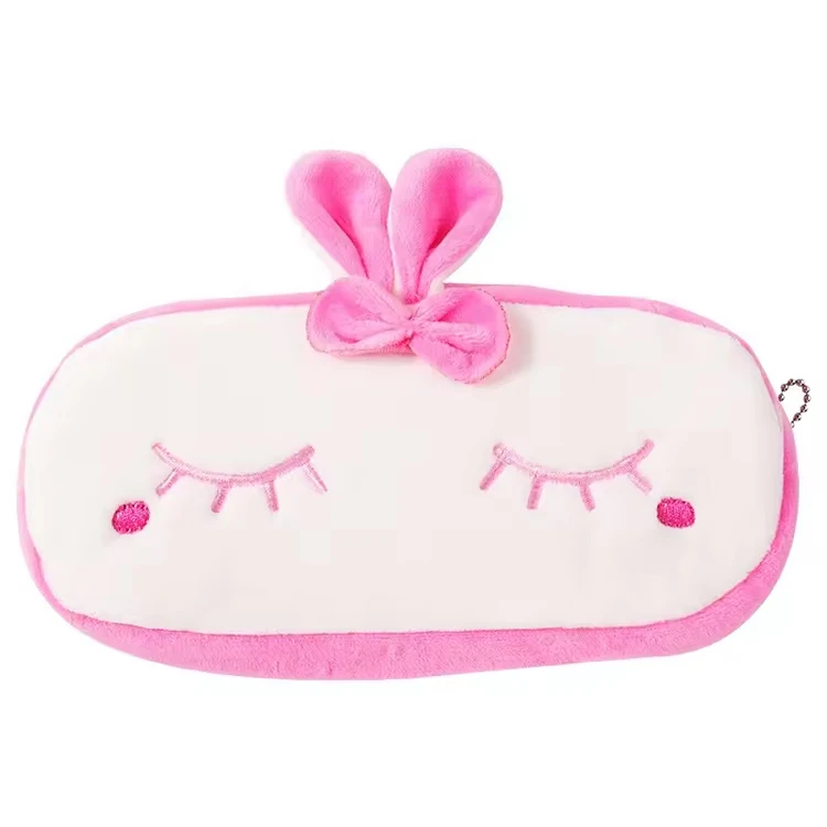 Wholesale Cute Cartoon Animal Children Kawaii School Stationery Zipper Pouch Felt Creative Plush Pencil Case Bag