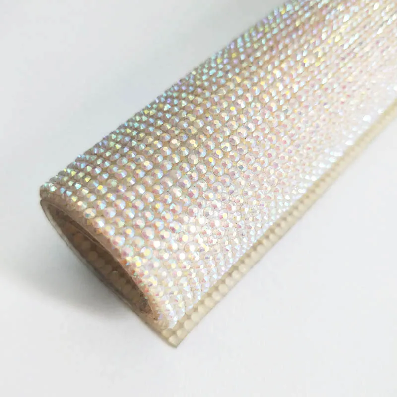 Factory Wholesale Hotfix Crystal AB Rhinestone Trimming, Rhinestone Sheet, Rhinestone Transfer For Clothing
