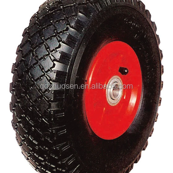 Heavy duty 10 inch pneumatic rubber wheels for garden cart 4.10/3.50-4