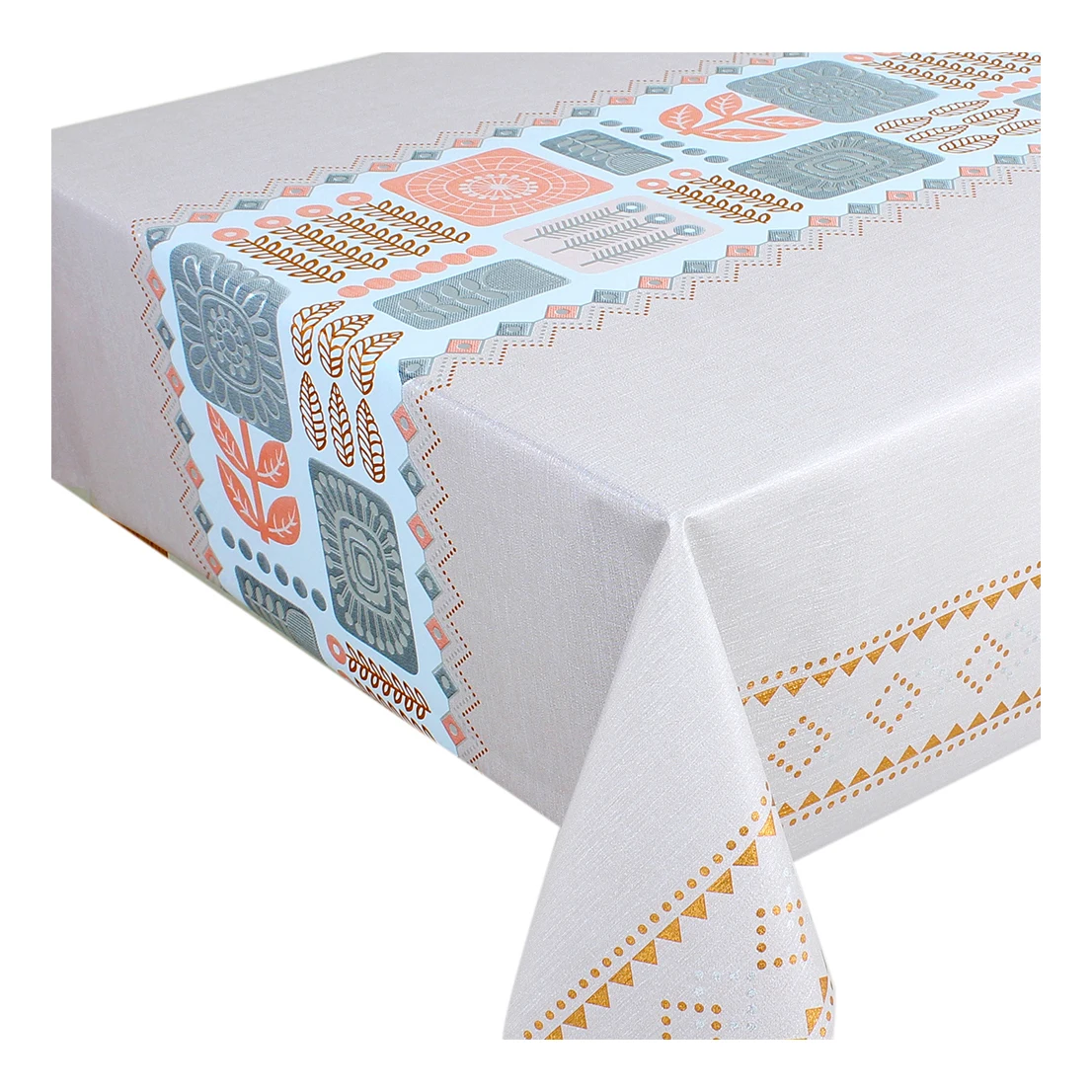Wholesale Waterproof Transfer Golden Printed Oilcloth PVC Tablecloth Rolls
