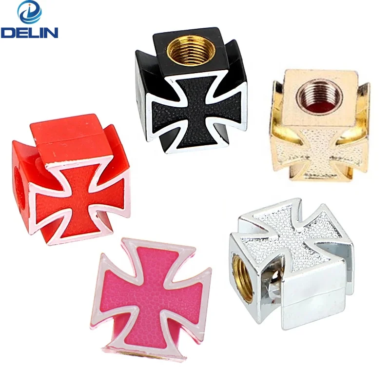 Universal Bicycle Motorcycle Car Styling Tire Air Valve Cap Covers Car Wheel Tyre Stem Air Caps Cross Style