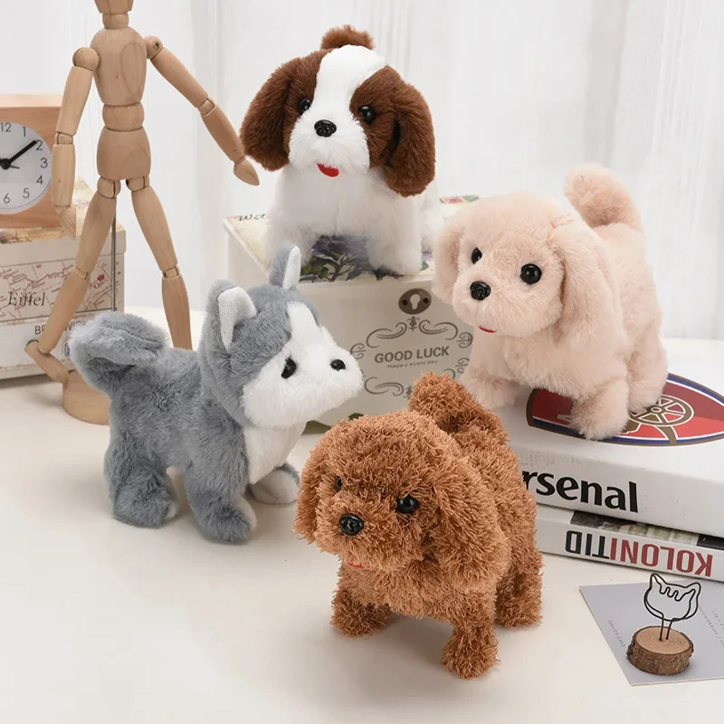 Cute Toy Dogs That Walks and Barks Tail Wagging Plush Interactive Electronic Pets Puppy Montessori Toys for Kids