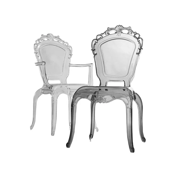 PC Polycarbonate Clear Transparent crystal Stackable Princess luxury bella chair for party wedding events king throne