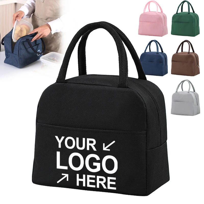 New Trendy Solid Color Water-Resistant Aluminum Foil Insulated Thermal Lunch Bags for Takeaway Picnic Meal Storage Pack