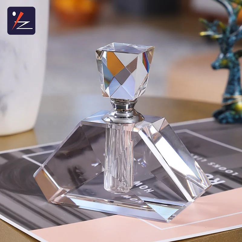 custom made glass perfume bottle crystal perfume glass bottle