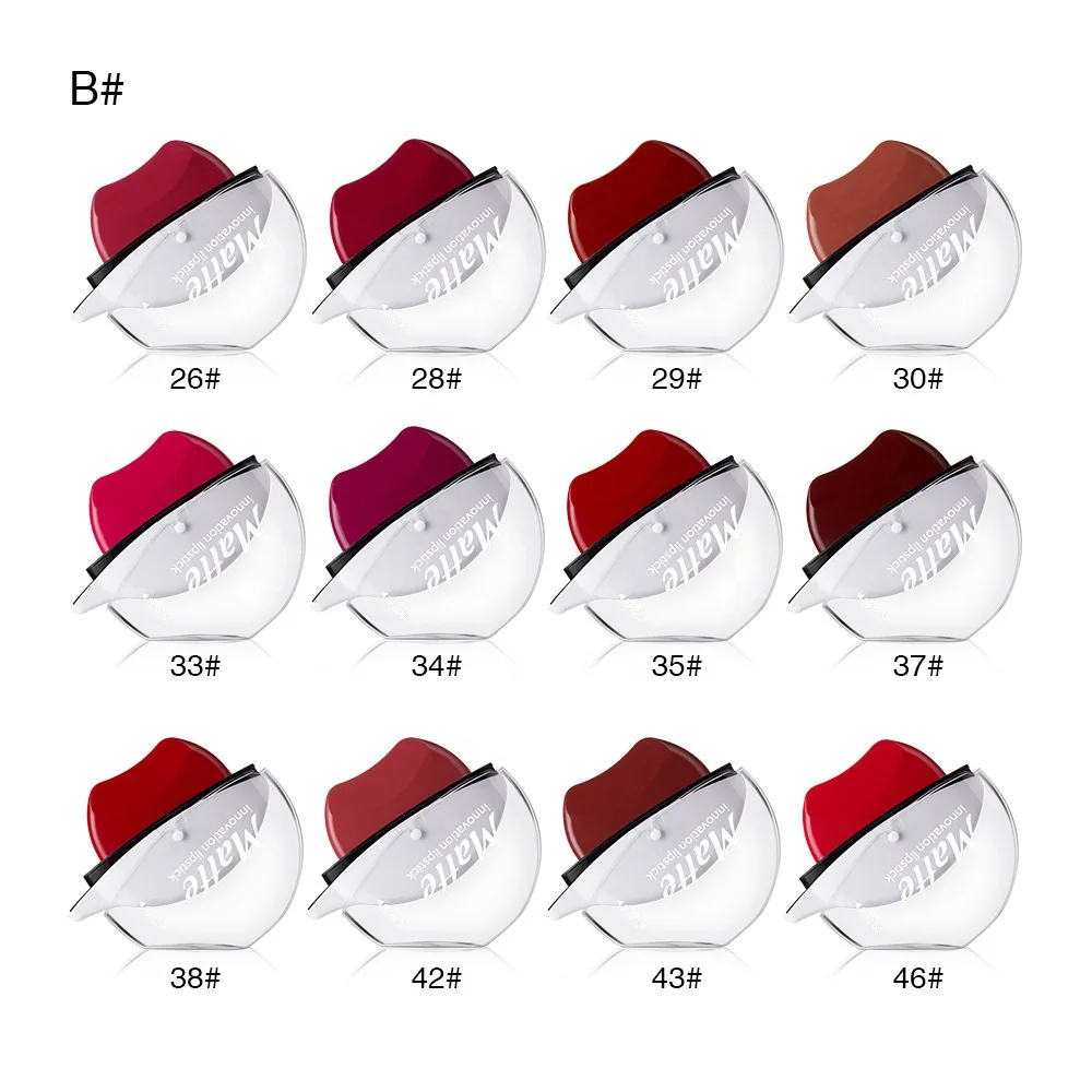 Private Label Makeup Waterproof Long Lasting Sexy Red Lip Gloss Moisturizing Non-Stick Cup Lip Tint Velvet Matte Lipstick